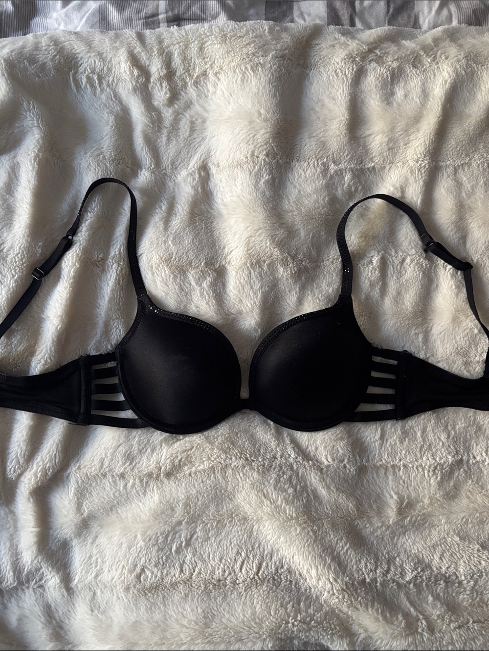 La SENZA Black Strappy Push-up Bra